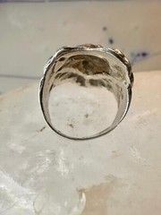 Art Nouveau ring face art deco band size 4 sterling silver women girls