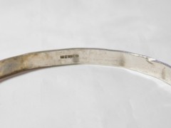 Vintage Mexico Sterling Silver Engraved Bangle Bracelet B595
