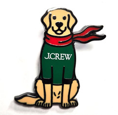 Vintage 90’s J. Crew 4pc Enamel Holiday Shopping Christmas Pin / Brooch Set