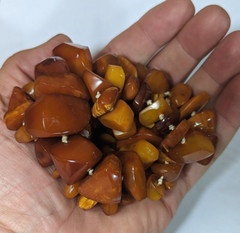 Antique Butterscotch Amber Beaded Necklace 110 Grams