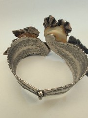 VTG Selro Selini Style Face Mask Bypass Cuff Bracelet Multi Stone Rhinestone
