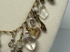 VTG 1/20 14k Gold Filled Charm 21.5” Necklace Cats Hearts Animals Crosses Love