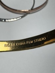 RLM Studio Set of 3 Stacking Bangle Bracelets Brass Copper Sterling Silver China