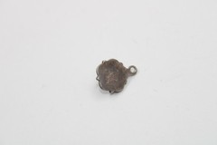 Dainty Green Cabochon vintage sterling silver pendant 0.72″ x 0.58″ x 0.24″