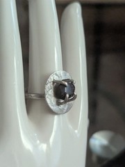 Vintage Silver Modernist Ring 7.5 Freeform Art Sculptural Irregular Handmade