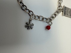 James Avery Sterling silver Charm bracelet with 6 Charms 7.5 Inch. 18+ Grams.