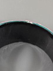 Vintage Hand Painted Wide Bangle Bracelet Summer Clothes Swimming 8.5 in