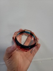 Vintage Bangle Bracelet Rainbow Punk Resin New Wave Jewelry