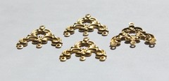 4 Loop Raw Brass Scrolled Chandelier Pendant Findings mtl084