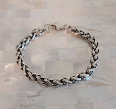 Vintage MSC 925 Sterling Silver Interwoven Link Bracelet 7.5″ L – 23.6 grams
