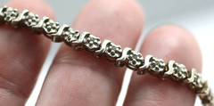 Vintage IBB Diamond Tennis Sterling Silver 925 chain bracelet 7 1/2″