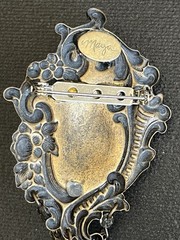 Vintage Rare Victorian style signed Maya Evangelista smoky topaz 1950-1960