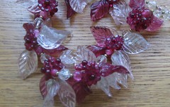 Beautiful Vintage Miriam Haskell Style Czech Glass Flower Necklace
