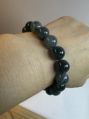 Natural A-Grade Jade ice blue water jadeite beads bracelet 10mm stretch new