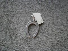 Montana Lucky Horseshoe Vintage Sterling Silver Bracelet Charm Pendant 1.1g
