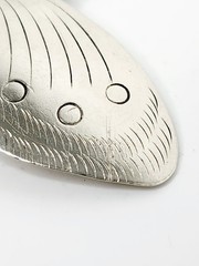 Vintage Nickel Silver Butterfly Brooch- 2 1/4″ W