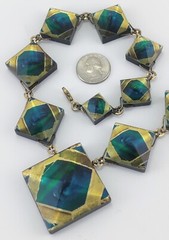 Signed MMA Metropolitan Museum Tiffany Mosaic Collection Lucite Necklace