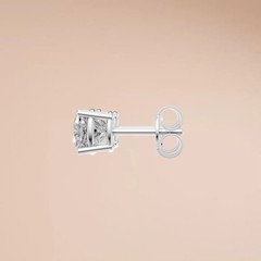 1.30 CTW Cushion Lab Grown Diamond Prong Basket Setting Solitaire Stud Earrings