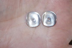 VINTAGE GORGEOUS DIAMOND CUT WHITE GF JACKETS FOR EARRINGS USE W ANY STUDS