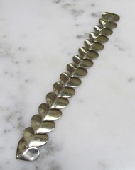 ESPO GP Sterling Silver Heart Link Bracelet w/ Magnetic Closure ~ 34.8g ~ 2-C195