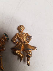Set of 2 Gold Tone Dancing Russian Pins (M)