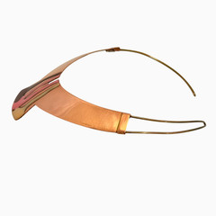 Modernist Statement Necklace • Avant-Garde Copper & Brass Choker • 1-of-1 Signed