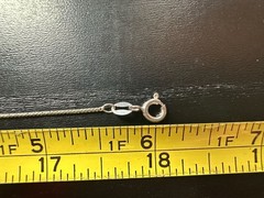 2.05g Vintage Sterling Silver 925 Box Chain Necklace 18 in M