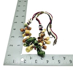 1970/1980s Mexican Folk Art Cluster Necklace Pottery Mugs Charms Ethnic Vintage