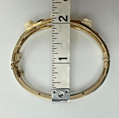 Van Dell 1/20 12k Gold Filled Flower Floral Bangle Bracelet Vtg Gorgeous Read!