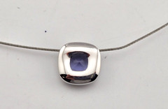 Swarovski Vintage cable necklace with purple crystal slide pendant