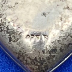 Vintage Heart Locket Pendant Sterling Silver Engraved I Love You .75″