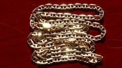 14k yellow gold necklace 19.5″ anchor / mariner link chain vintage 7.67gr N3502