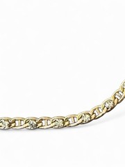 Vintage Signed KREMENTZ 14k Gold Overlay Mariner Link Tennis Bracelet