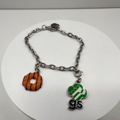 Vintage Y2K CHARM IT! Girl Scouts Bracelet Samoas Cookie Trefoil Rhinestone Boho