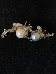 Vintage Group Of Jewelry, Chain Necklace, Clip Earrings, Brooches C1970/80’s