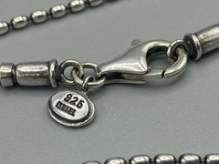Vintage Sterling Silver Silpada Heavy Sturdy Ball Bead Chain Necklace 25″