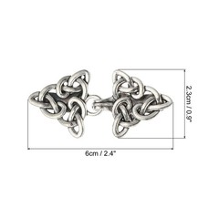 Cloak Clasp, 2Pcs Alloy Sweater Clips Retro Cardigan Buckles, Style 3