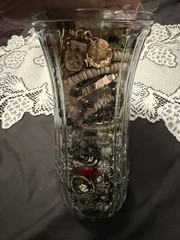 Mystery estate jewelry Jar Untested Wearable Vintage Modern 70 pieces