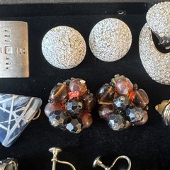 HUGE LOT Of Pairs VINTAGE CLIP ON AND SCREWBACK EARRINGS Rhinestones