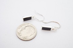 Vintage Sterling Silver 925 Black Onyx Earrings