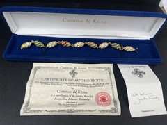 Camrose & Kross Jacqueline Kennedy Fabergé Style Egg Bracelet W/Box &COA