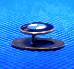 BMW Badge Pin Vintage Enamel 11 mm Buttonhole 1950’s-1970s Emblem blue white