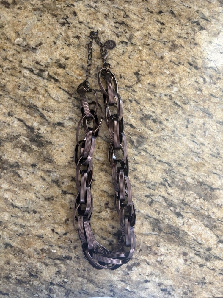 Copper Chain Link Vintage Necklace