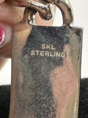 Sterling Silver Vintage SKL Identity ID Bracelet “H.G.” 8-inch Curb Chain