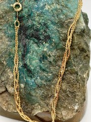 Signed 1/20 14K Gold Filled Mesh Braided Woven Twist Necklace Choker Vintage