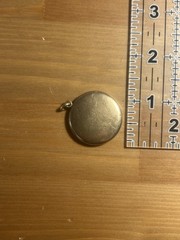 VTG 1/4 Gold GF Victorian Locket Engraved Monogram Pendant Photos 8.4g CQ&R
