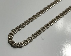 Vintage Sterling Silver 925 Italy Anchor Mariner Link Necklace 18.5~3.20mm