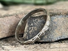 Vintage Art Deco Children’s 10K W Gold Ring Sz 0.5 Eternity Etched
