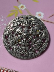David Andersen Sterling Silver Viking Norway brooch Pendant vtg estate 3155
