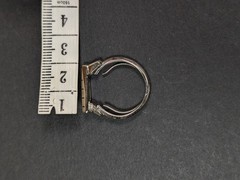 Vintage Letter A Initial Monogram Ring Adjustable Silver Tone Size 6 7 8 Ladies